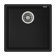 TEKA Fregadero  bajo encimera  TEGRANITE SQUARE 40.40 TG NEGRO. 115230025, Una cubeta, Negro, acabado sintético, 50 cm